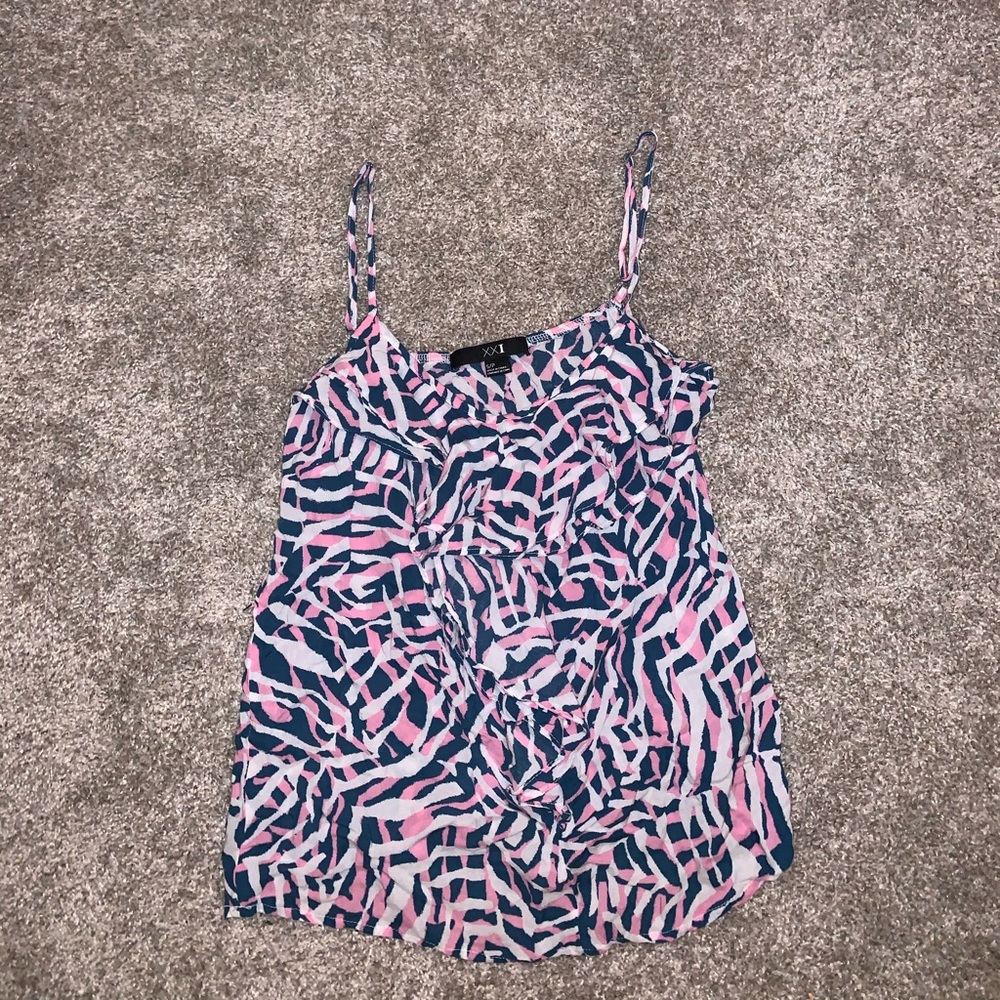 XXI Pink, Blue & White Blouse size S - Picture 3 of 7